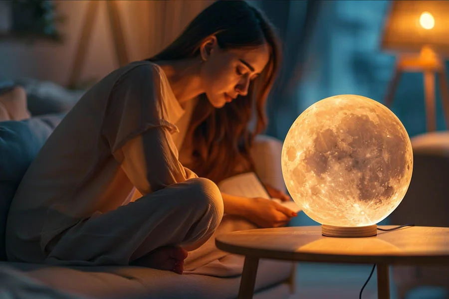 3D Moon Lamp with Mist Function